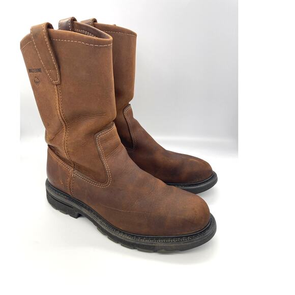 Wolverine Wellington Men's Leather Work Boots Size 9.5 NON Steel Toe - Picture 1 of 9